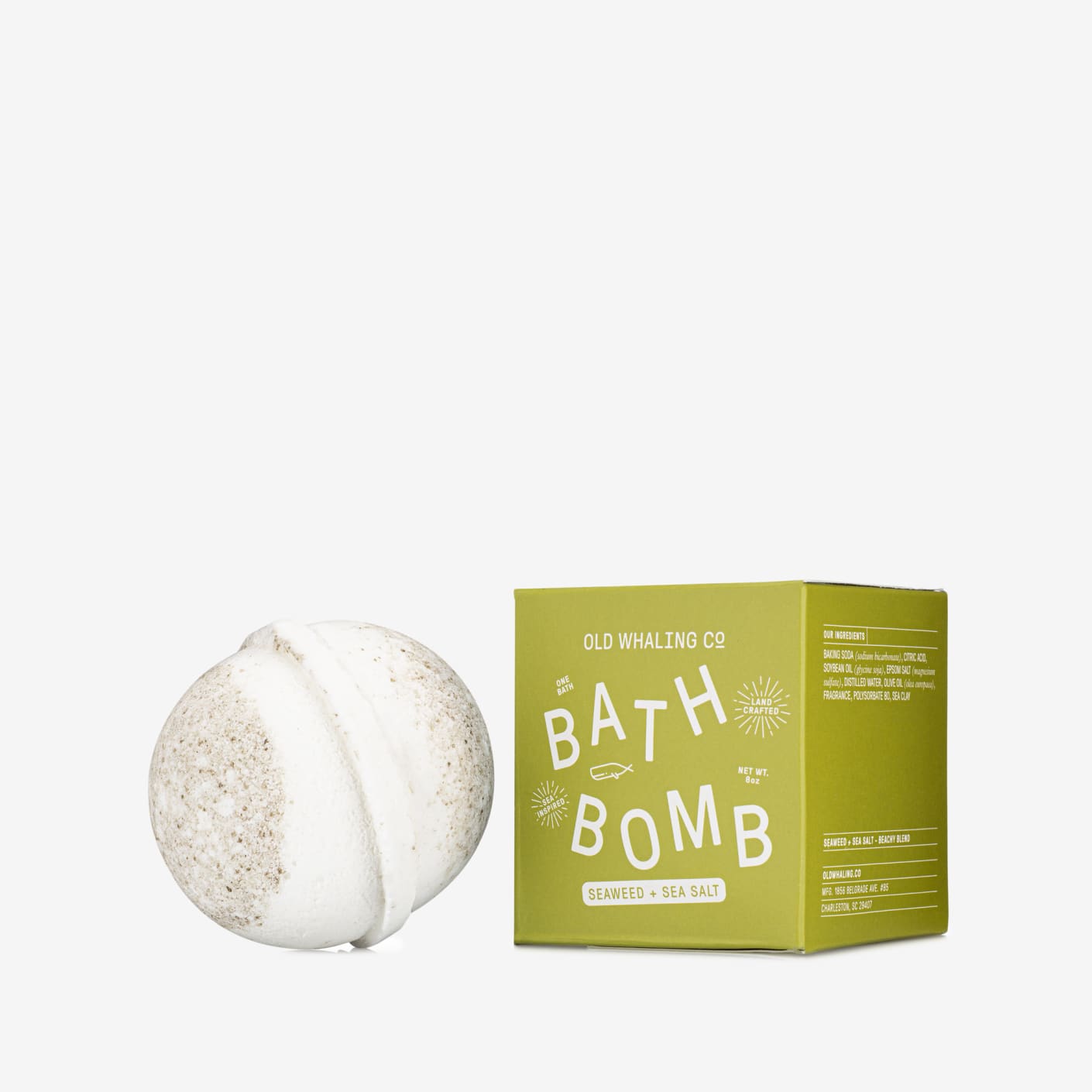 Old Whaling Co. Fizzy Bath Bomb Seaweed & Sea Salt Bespoke Post